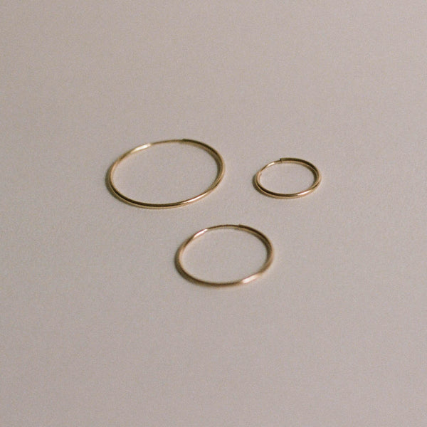 Forever Hoop Earrings 16mm (Medium) / Gold Filled