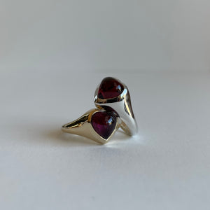 Heart Stone Ring Silver